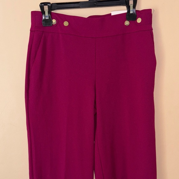 Anne Klein Women's Rich Burgundy Trousers S NWT🌸 - Picture 1 of 6